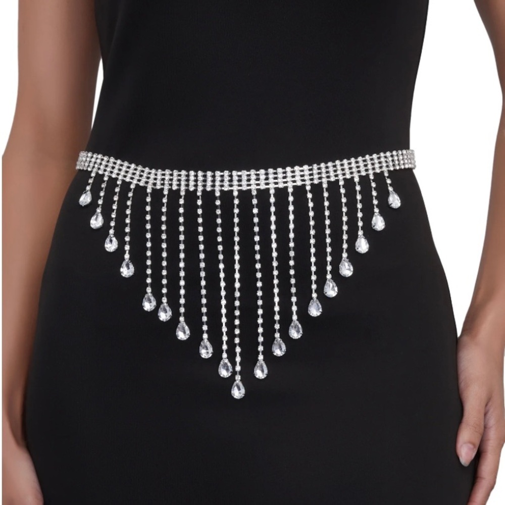 Fringe Rhinestone Belt